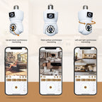 DP41 Bulb-type Dual-lens Motion Tracking Smart Camera Supports Voice Intercom(White)