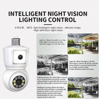 DP44 Bulb-type Motion Tracking Night Vision Smart Camera Supports Voice Intercom(White)