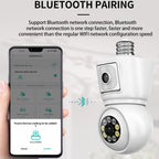 DP44 Bulb-type Motion Tracking Night Vision Smart Camera Supports Voice Intercom(White)