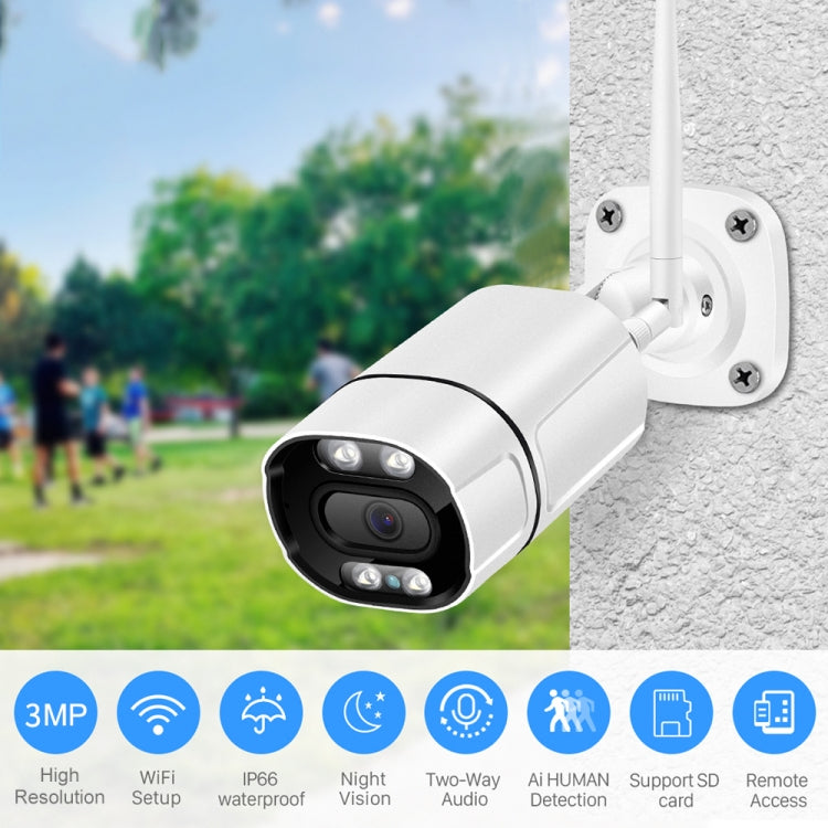 Q39 Motion Tracking Night Vision Smart Camera Supports Voice Intercom, Plug Type:US Plug(White)