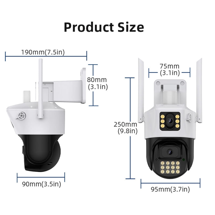 QX86 Motion Tracking Night Vision Smart Camera Supports Voice Intercom, Plug Type:US Plug(White)