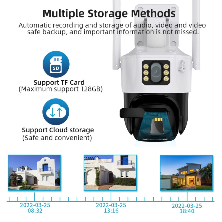 QX86 Motion Tracking Night Vision Smart Camera Supports Voice Intercom, Plug Type:US Plug(White)