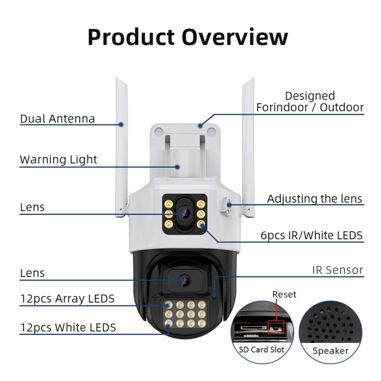 QX86 Motion Tracking Night Vision Smart Camera Supports Voice Intercom, Plug Type:UK Plug(White)
