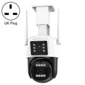 QX103 Humanoid Recognition AI Alarm WiFi Dome Dual IP Camera(UK Plug)