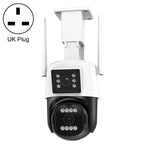 QX103 Humanoid Recognition AI Alarm WiFi Dome Dual IP Camera(UK Plug)
