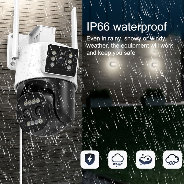 QX103 Humanoid Recognition AI Alarm WiFi Dome Dual IP Camera(EU Plug)