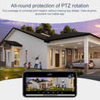 QX103 Humanoid Recognition AI Alarm WiFi Dome Triple IP Camera(US Plug)