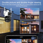 QX103 Humanoid Recognition AI Alarm WiFi Dome Triple IP Camera(EU Plug)