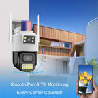 QX105 2MP Outdoor Waterproof WiFi Dual Lens Surveillance Camera(US Plug)