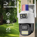 QX105 2MP Outdoor Waterproof WiFi Dual Lens Surveillance Camera(UK Plug)