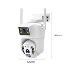 QX106 2MP Outdoor Waterproof WiFi Dual Lens Surveillance Camera(UK Plug)
