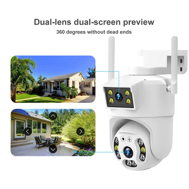 QX106 2MP Outdoor Waterproof WiFi Dual Lens Surveillance Camera(AU Plug)