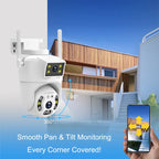 QX106 2MP Outdoor Waterproof WiFi Dual Lens Surveillance Camera(AU Plug)