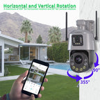 QX109 Dual Lens Smart HD Dome WiFi Camera(US Plug)