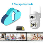 QX95 6MP WiFi Dual Camera Supports Two-way Voice Intercom & AI Recognition(AU Plug)