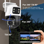 QX101 6MP WiFi Dual Camera Supports Two-way Voice Intercom & Infrared Night Vision(UK Plug)
