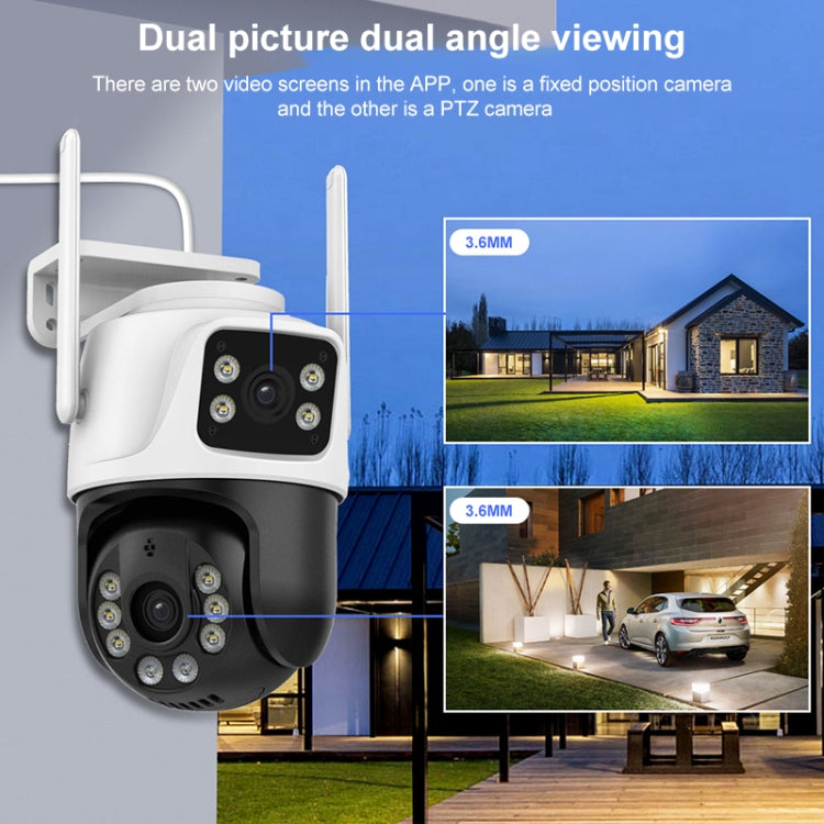 QX101 6MP WiFi Dual Camera Supports Two-way Voice Intercom & Infrared Night Vision(EU Plug)