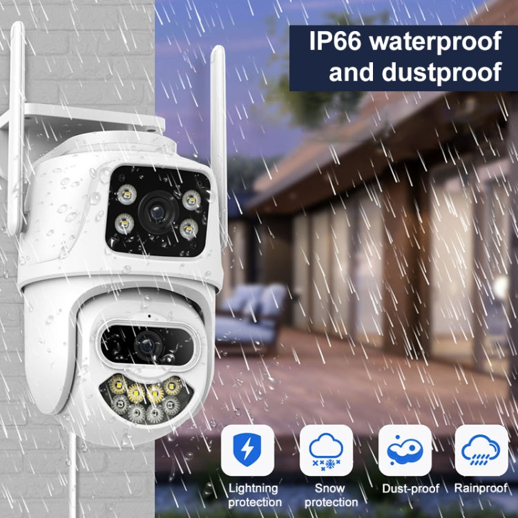QX102 3MP WiFi Triple Camera Supports Two-way Voice Intercom & Infrared Night Vision(EU Plug)