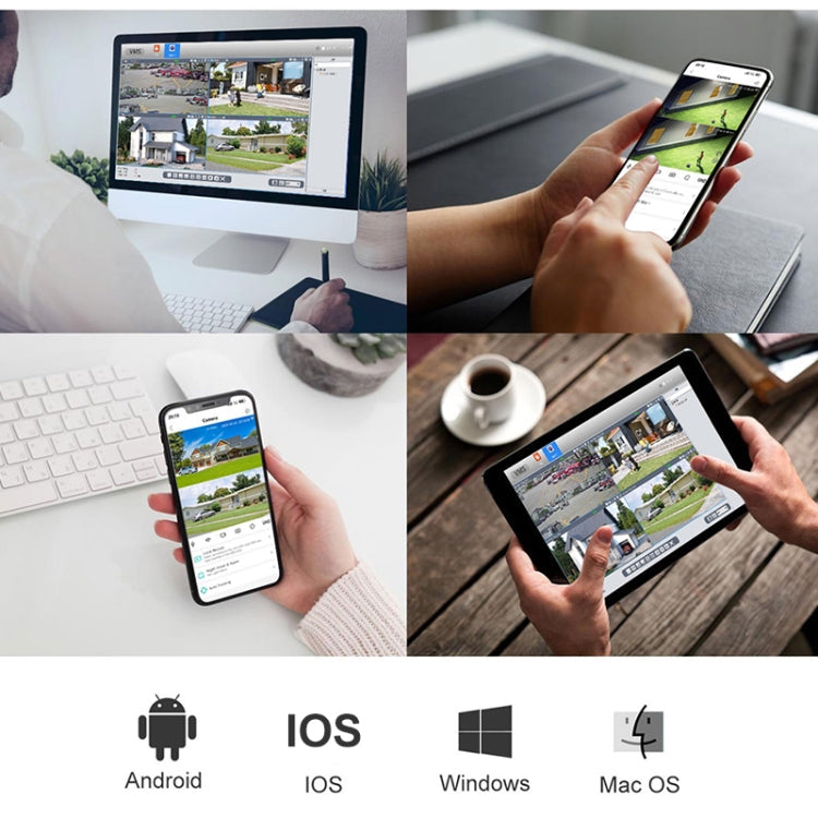 QX102 3MP WiFi Triple Camera Supports Two-way Voice Intercom & Infrared Night Vision(EU Plug)
