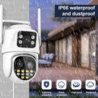 QX104 3MP WiFi Triple Camera Supports Human Face Recognition & AI Alarm(UK Plug)