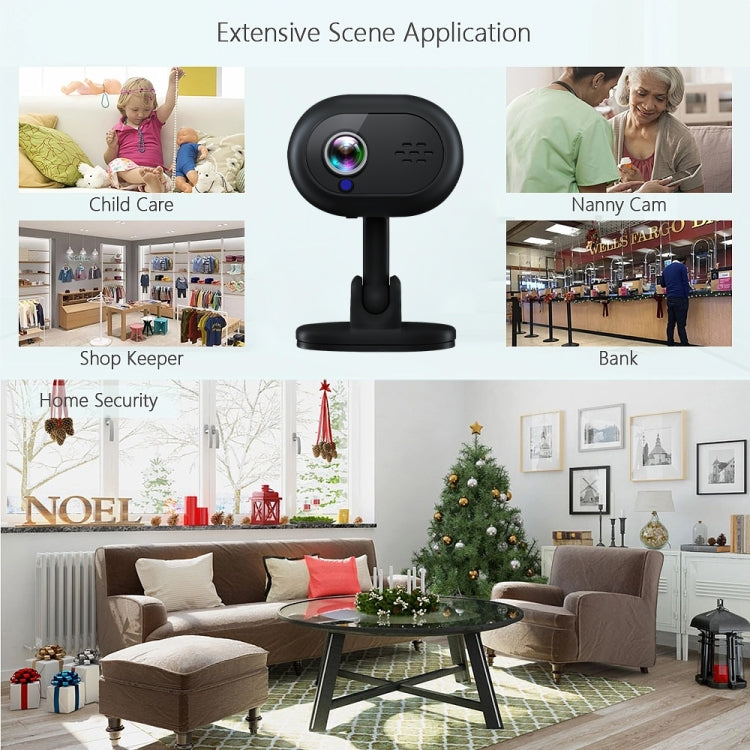A25 Wireless WiFi Mini Night Vision Camera(Black)