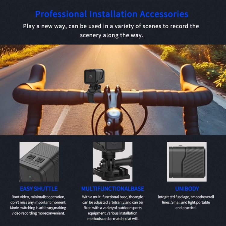 Z03 Mini DV 1080P Waterproof Action Camera with Ring Bracket Supports Infrared Night Vision(Black)
