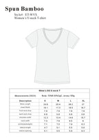 Be Kind Printed Women's Bamboo Viscose/Cotton V-Neck Cap Sleeve T-Shirt
