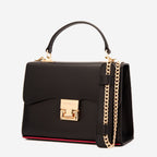 The Ege Black Leather Handbag