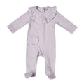 EMILIA | Baby Girls Lilac Ribbed Cotton All-in-One
