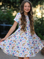 Girl Back To School Twirl Dress