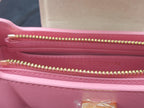 Charles & Keith Koa Leather Push-Lock Top Handle Bag Pink