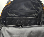 Versace Jeans Couture Logo Black And Yellow Baroque Print Backpack