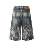 ACID DENIM SHORTS