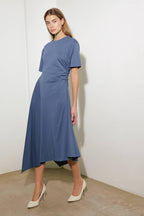 RIGHT ON CUE KNIT MIDI DRESS