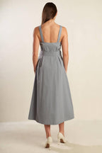 CALIFORNIA DREAMING WOVEN MIDI DRESS