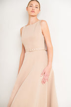 LIVING THE DREAM WOVEN MIDI DRESS