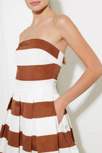 EVERYDAY HUSTLE RUST WOVEN MIDI DRESS
