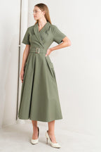 LOST IN THE STARS WOVEN MIDI DRESS