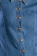 WHERE I WANT TO BE DENIM MINI DRESS
