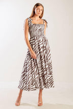 DANCING WITH THE WOVEN MIDI DRESS