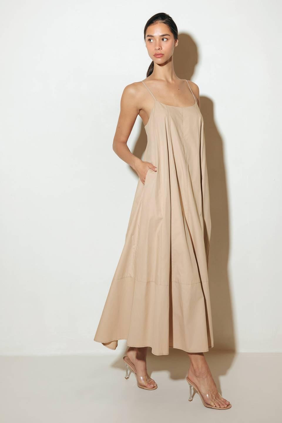 DAISY LANE WOVEN MIDI TENT DRESS