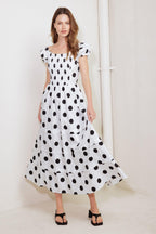 EFFORTLESS DAYS WOVEN MIDI DRESS