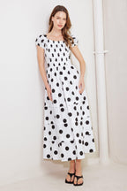 EFFORTLESS DAYS WOVEN MIDI DRESS