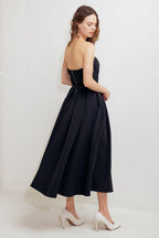 BLACK TIE MUSE WOVEN MIDI DRESS