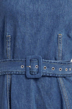 POET’S MUSE DENIM WOVEN MIDI DRESS