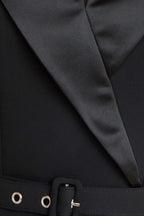 MIDNIGHT TUX WOVEN MIDI DRESS