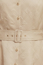 NEUTRAL CHIC WOVEN MIDI DRESS