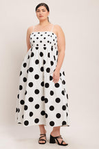 PARISIAN SPOTLIGHT WOVEN MIDI DRESS