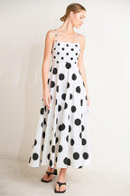 PARISIAN SPOTLIGHT WOVEN MIDI DRESS