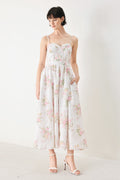 PASTEL ROMANCE WOVEN MIDI DRESS